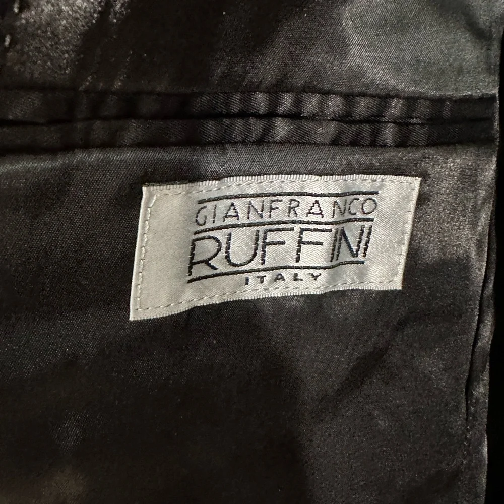 Gianfranco Ruffini Italy 100% Camel Hair Blazer Sport Coat 43L Black